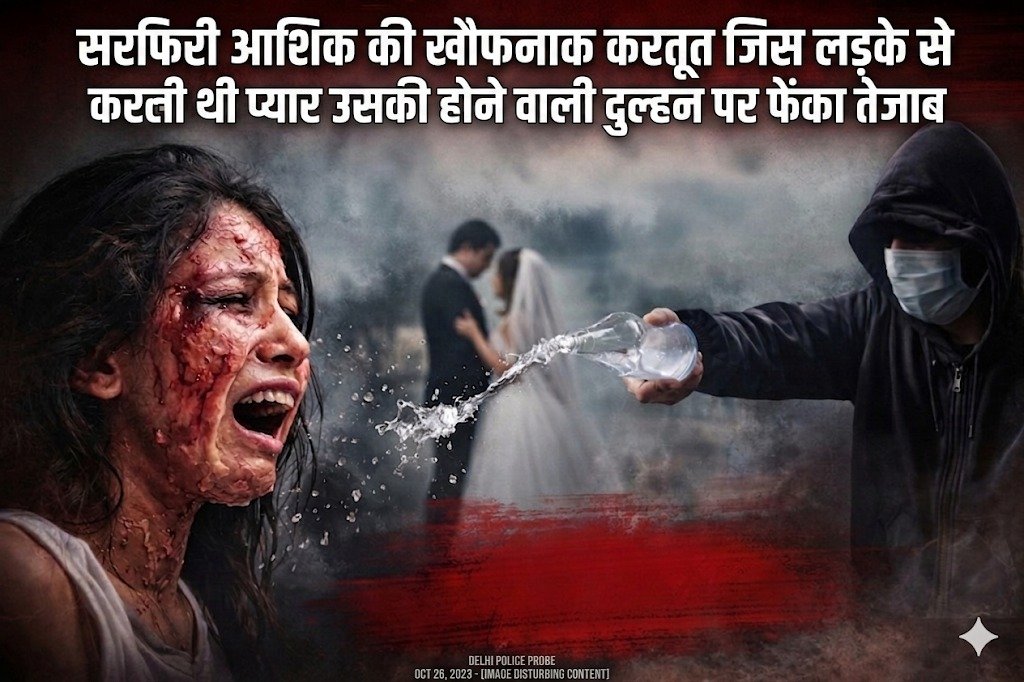 सरफिरे आशिक की खौफनाक करतूत जिस लड़के से करती थी प्यार उसकी होने वाली दुल्हन पर फेंका तेजाब