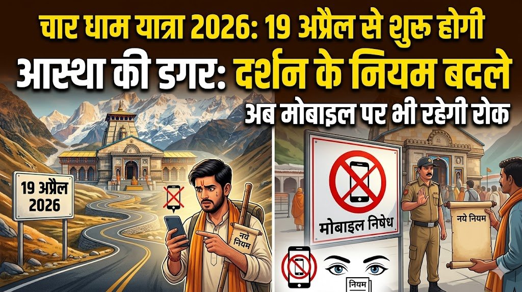 चार धाम यात्रा 2026 19 अप्रैल से शुरू होगी आस्था की डगर दर्शन के नियम बदले अब मोबाइल पर भी रहेगी रोक …..