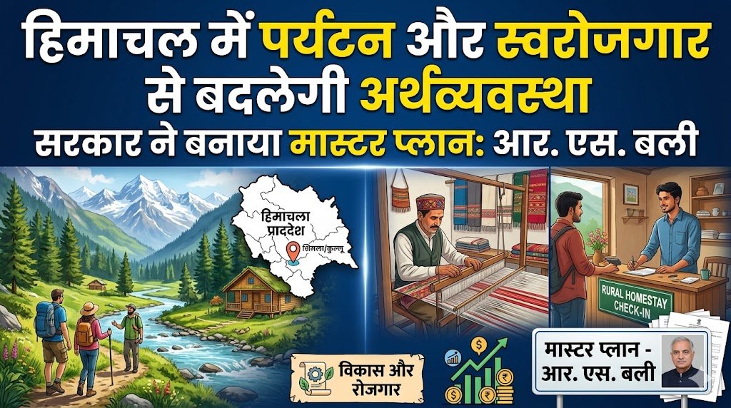 हिमाचल मैं पर्यटन और स्वरोजगार से बदलेगी अर्थव्यवस्था सरकार ने बनाया मास्टर प्लान आर.एस. बली …..
