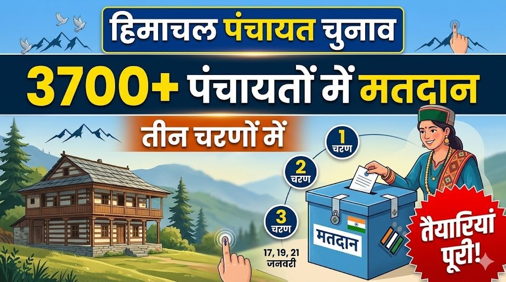 हिमाचल पंचायत चुनाव: तीन चरणों में 3700 से अधिक पंचायतों में मतदान, चुनावी तैयारियां पूरी