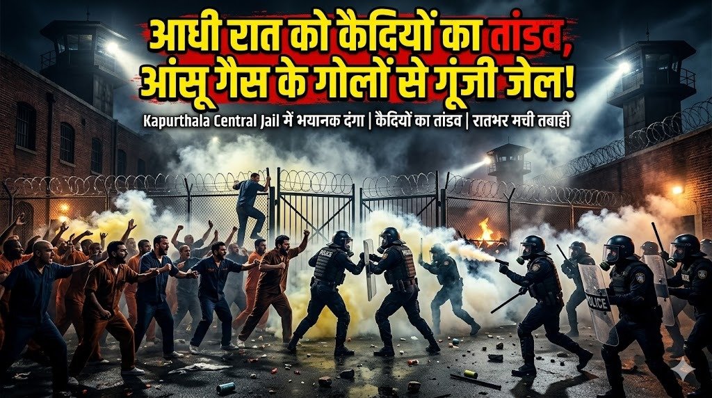 कपूरथला जेल में बवाल: आधी रात को कैदियों का तांडव, आंसू गैस के गोलों से गूंजी जेल…