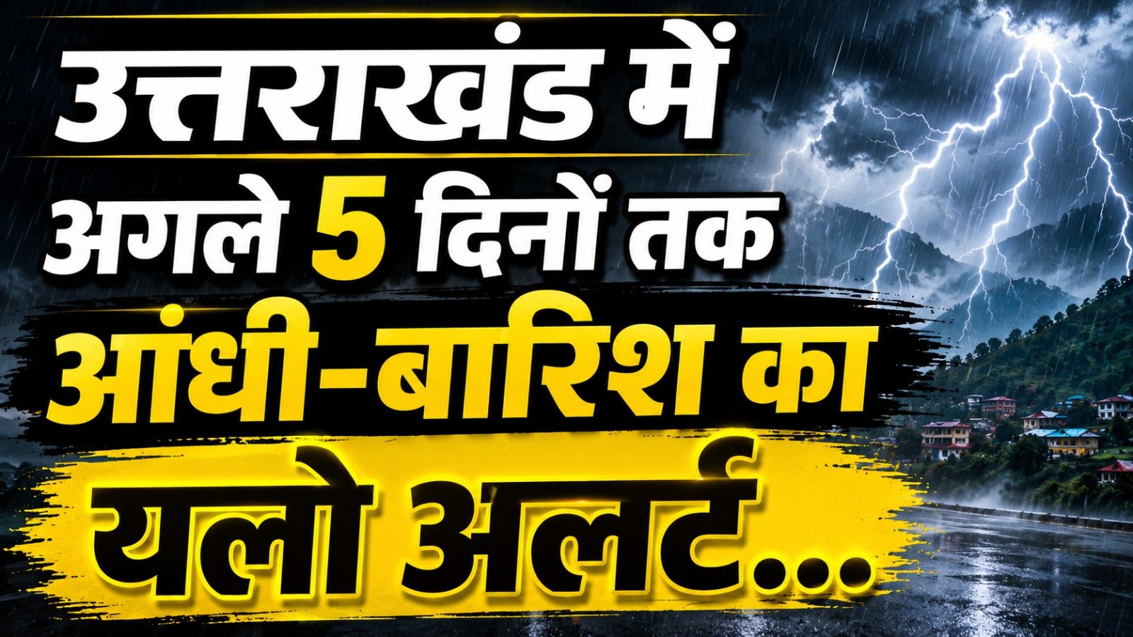 उत्तराखंड में अगले 5 दिनों तक आंधी-बारिश का यलो अलर्ट…